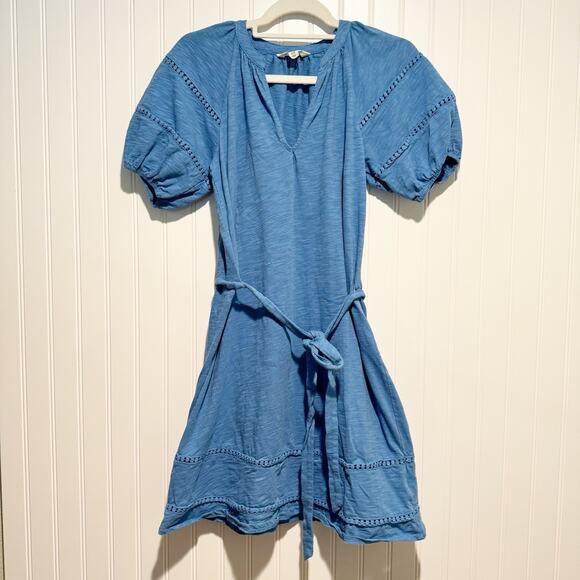 Boden Trim Detail Jersey Dress Porcelain Blue Size 4 - Picture 2 of 7